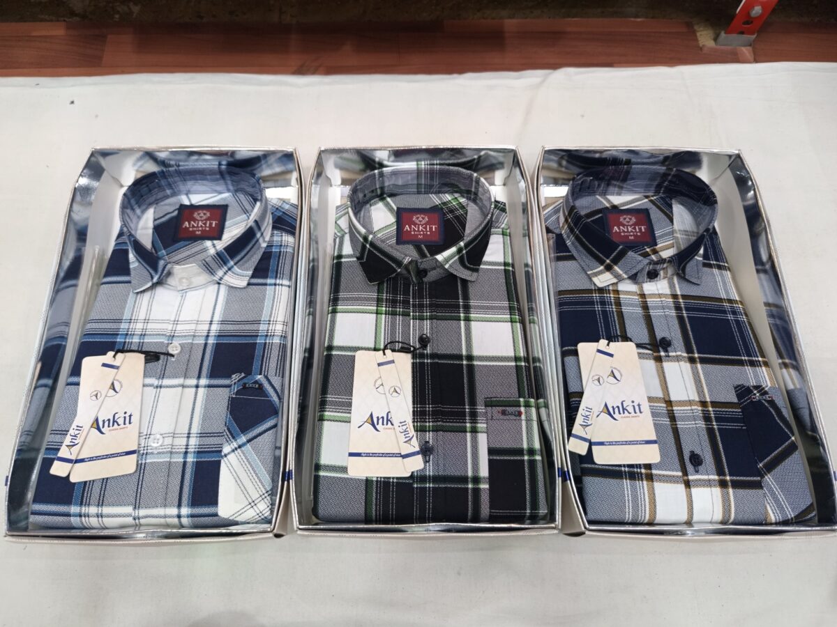 Lafer checks print men's shirts / lohpath