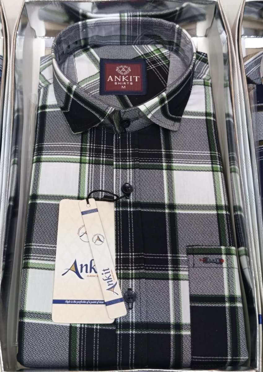 Lafer checks print men's shirts / lohpath